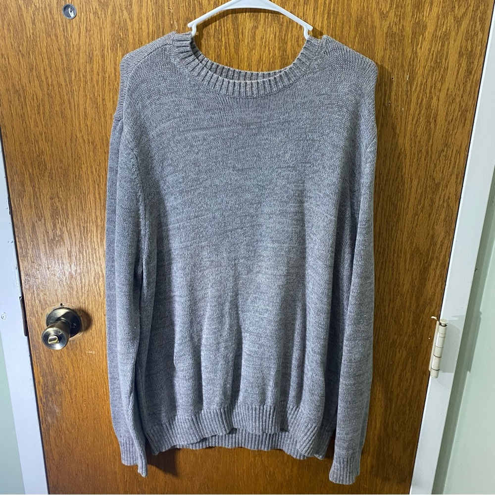St. John's Bay Gray Crewneck Sweater Soft Knit Versatile